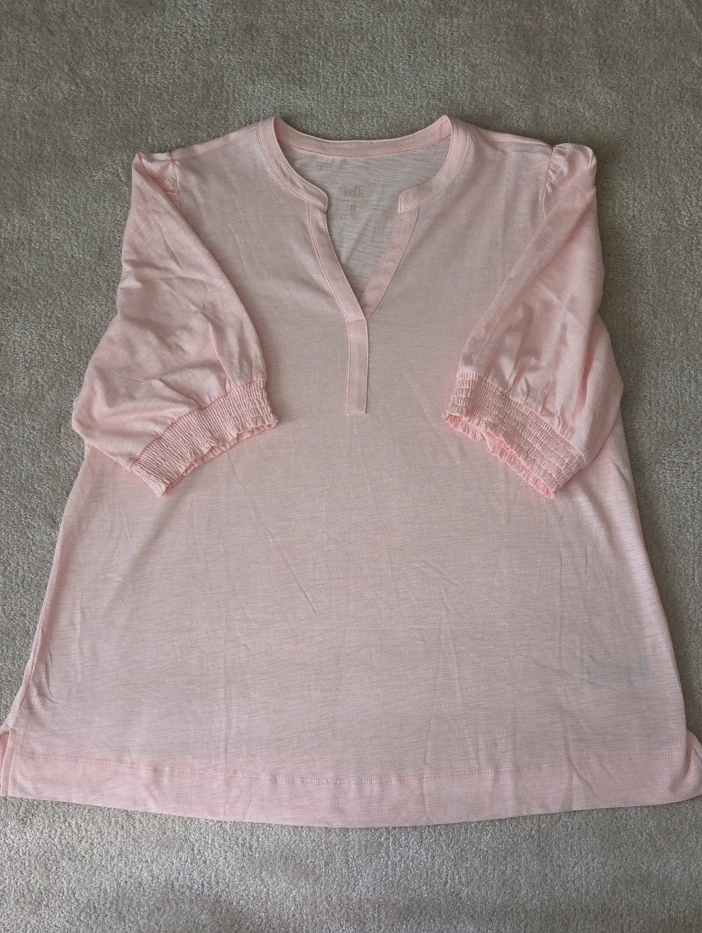 Belle by Kim Gravel Soft Pink Short Sleeve Tee